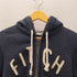 アバクロンビーアンドフィッチ Abercrombie & Fitch 00S ワッペン ナンバリング 92 刺繍 インサイドアウト ダメージ ジップ フーディー パーカー Y2K メンズ import:L