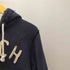 アバクロンビーアンドフィッチ Abercrombie & Fitch 00S ワッペン ナンバリング 92 刺繍 インサイドアウト ダメージ ジップ フーディー パーカー Y2K メンズ import:L