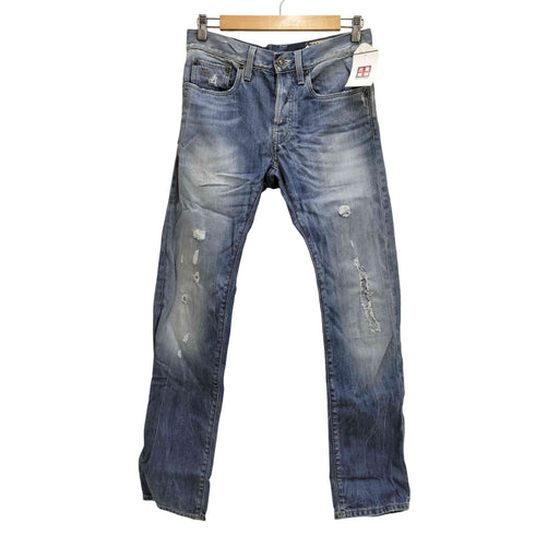 ジースターロー G-STAR RAW 3301 ボタンフライ ダメージ デニム パンツ メンズ 30/32
