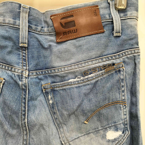 ジースターロー G-STAR RAW 3301 ボタンフライ ダメージ デニム パンツ メンズ 30/32