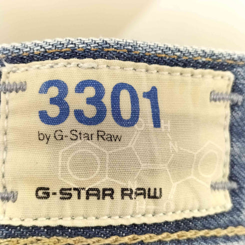 ジースターロー G-STAR RAW 3301 ボタンフライ ダメージ デニム パンツ メンズ 30/32