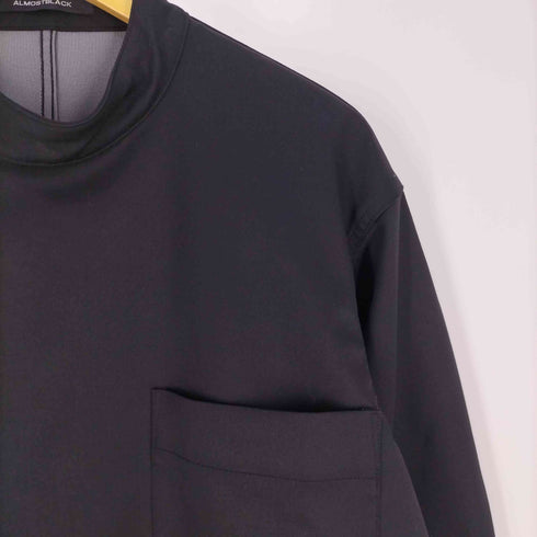オールモストブラック ALMOSTBLACK NO COLLAR COAT ノーカラーシェルコート メンズ JPN:2