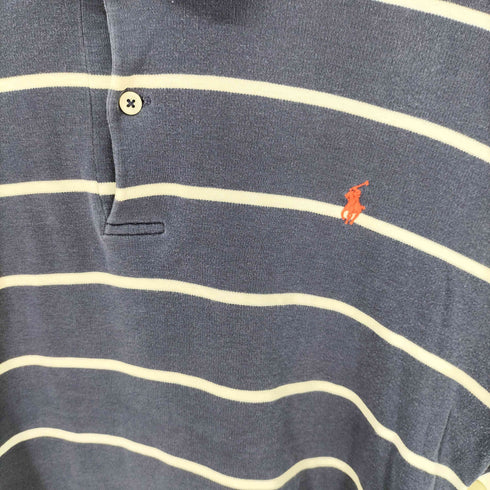 ポロバイラルフローレン Polo by RALPH LAUREN ポニー刺繍 ボーダーコットンポロシャツ メンズ import:L L