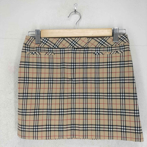 バーバリーブルーレーベル BURBERRY BLUE LABEL ノバチェック コットンミニスカート レディース 38