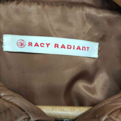RACY RADIANT lamb leather rabbit fur ラビットファー ラムレザージャケット レディース M
