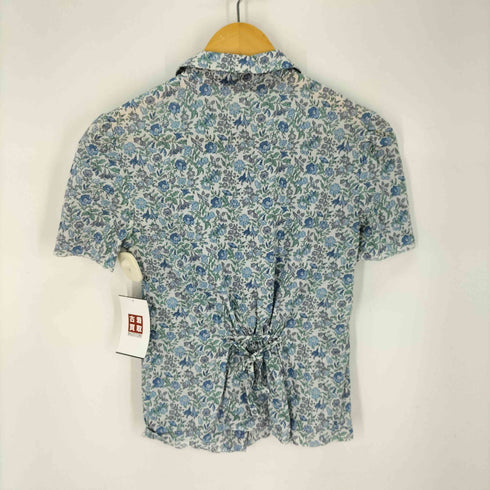 プラダ PRADA 花柄 コットン半袖シャツ レディース DE:38