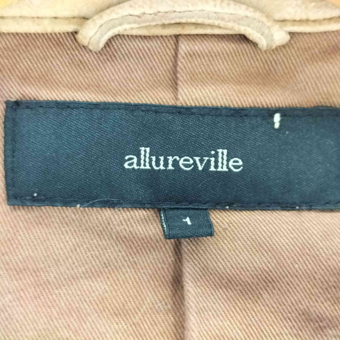 アルアバイル allureville ラムレザーシングルライダースジャケット レディース 1