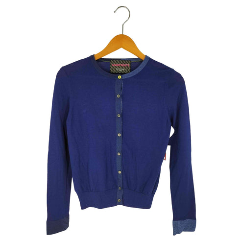 ポールスミスブラック Paul Smith BLACK COMPOSITE ラメリブ ウール カーディガン レディース import:M