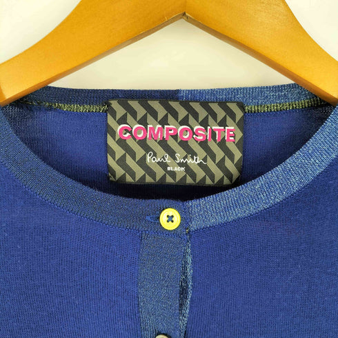 ポールスミスブラック Paul Smith BLACK COMPOSITE ラメリブ ウール カーディガン レディース import:M