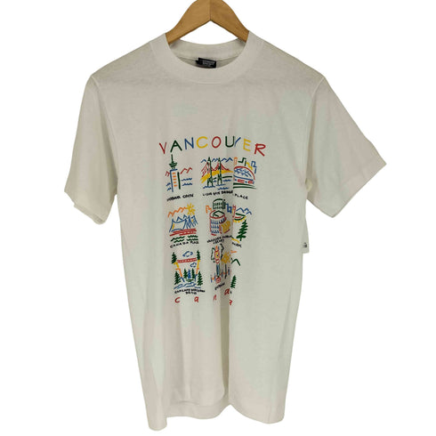 フルーツオブザルーム FRUIT OF THE LOOM 90s- MADE IN CANADA 袖裾シングル VANCOUVER フロントプリントクルーネックTシャツ メンズ S