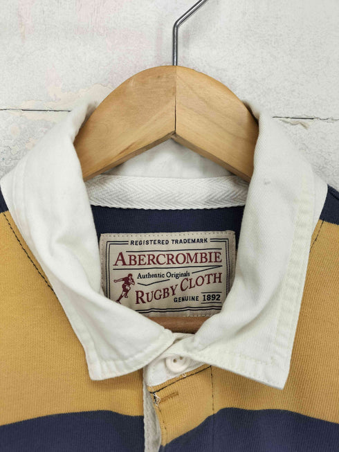 アバクロンビーアンドフィッチ Abercrombie & Fitch ロゴ刺繍ラガーシャツ メンズ XS