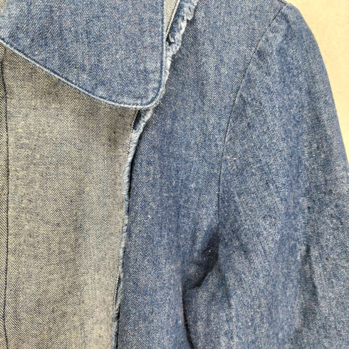 フロント切替ジップデニムジャケット レディース M