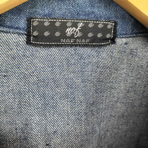 フロント切替ジップデニムジャケット レディース M