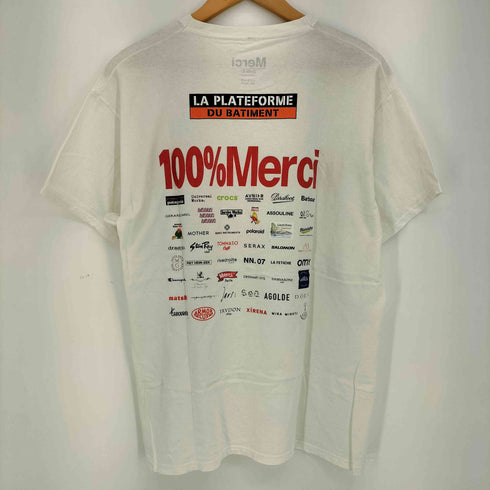 Merci Paris×La Plateforme 23ss 両面プリント クルーネック半袖 Tシャツ メンズ import:L