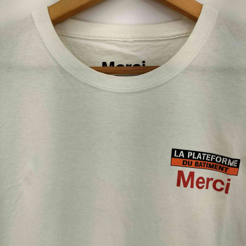 Merci Paris×La Plateforme 23ss 両面プリント クルーネック半袖 Tシャツ メンズ import:L