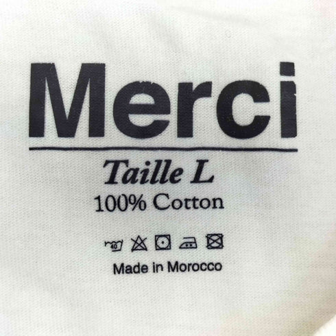 Merci Paris×La Plateforme 23ss 両面プリント クルーネック半袖 Tシャツ メンズ import:L