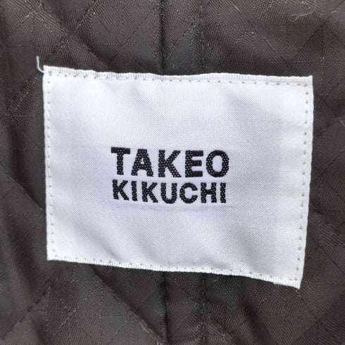 タケオキクチ TAKEO KIKUCHI 裏地チェック ステンカラーコート メンズ JPN:2
