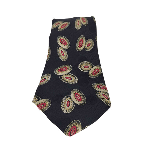Arthur Puke MADE IN ENGLAND 総柄シルクネクタイ メンズ