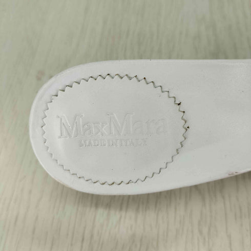 マックスマーラ MAX MARA ステッチ レザーミュール レディース 36½