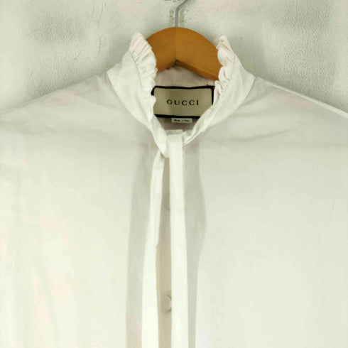 グッチ GUCCI ボータイ フリルブラウス レディース JPN:40