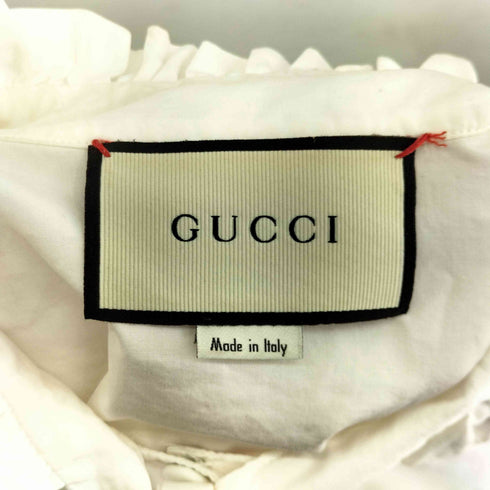 グッチ GUCCI ボータイ フリルブラウス レディース JPN:40