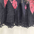 BETSEY JOHNSON. Y2K シルク切替 レース フラワープリント スカート レディース