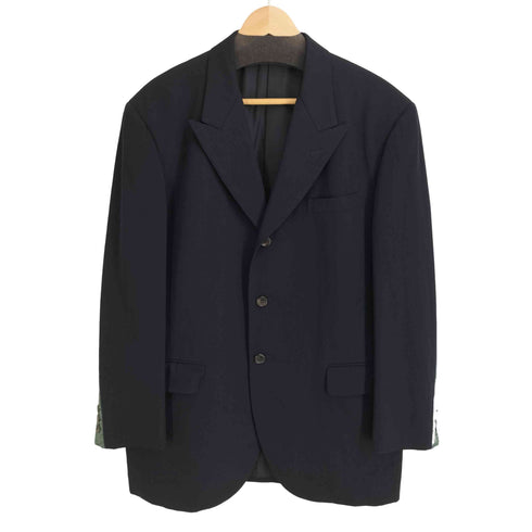 コムデギャルソンオム COMME des GARCONS HOMME 95AW 金文字タグ 田中オム サイドツイードラインデザイン3Bテーラードジャケット メンズ JPN:M
