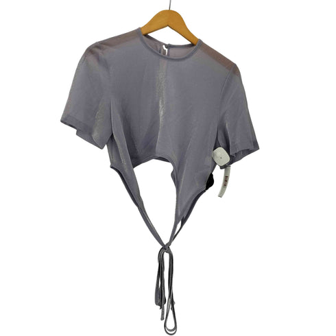 マメクロゴウチ Mame Kurogouchi Lame Jersey Cropped Sheer Top レディース 2