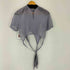 マメクロゴウチ Mame Kurogouchi Lame Jersey Cropped Sheer Top レディース 2