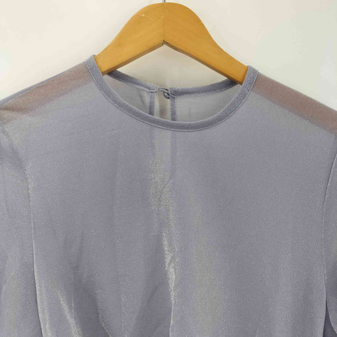 マメクロゴウチ Mame Kurogouchi Lame Jersey Cropped Sheer Top レディース 2