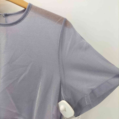 マメクロゴウチ Mame Kurogouchi Lame Jersey Cropped Sheer Top レディース 2