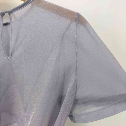 マメクロゴウチ Mame Kurogouchi Lame Jersey Cropped Sheer Top レディース 2