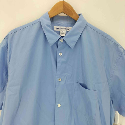 コムデギャルソンシャツ COMME des GARCONS SHIRT フランス製 レギュラーカラー コットン 半袖 シャツ メンズ XL