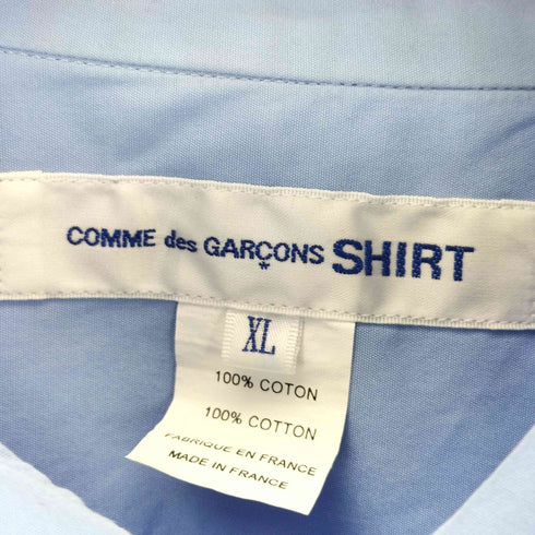 コムデギャルソンシャツ COMME des GARCONS SHIRT フランス製 レギュラーカラー コットン 半袖 シャツ メンズ XL