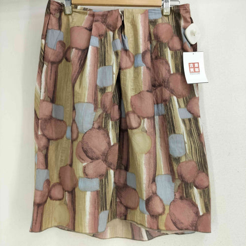 マルニ MARNI イタリア製 総柄 ひざ丈タックスカート レディース EUR:40-42