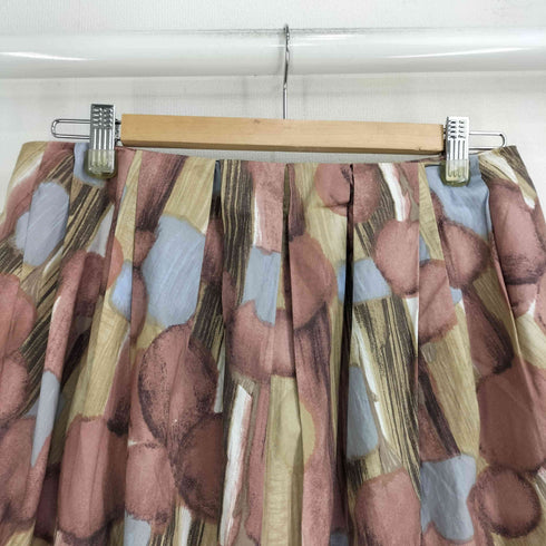 マルニ MARNI イタリア製 総柄 ひざ丈タックスカート レディース EUR:40-42