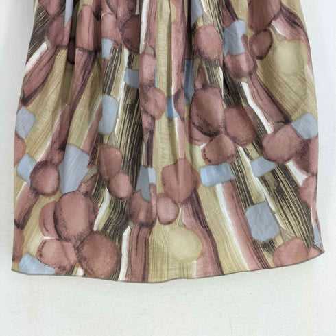 マルニ MARNI イタリア製 総柄 ひざ丈タックスカート レディース EUR:40-42