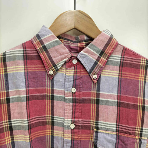 カトー KATO マドラス チェック S/S プルオーバー シャツ メンズ