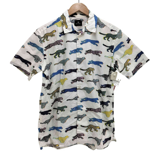 ピーエスポールスミス PS Paul Smith アニマル 総柄 S/S オープンカラー シャツ メンズ import:M