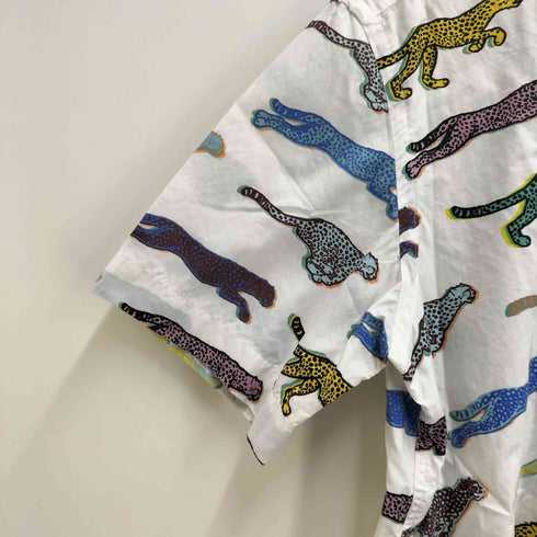 ピーエスポールスミス PS Paul Smith アニマル 総柄 S/S オープンカラー シャツ メンズ import:M