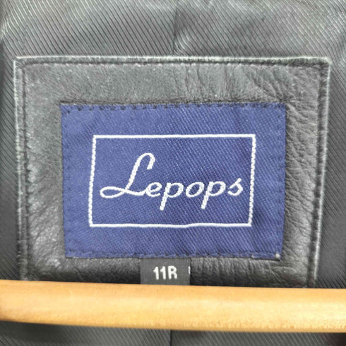 Lepops lamb leather ラムレザー2Bテーラードジャケット レディース 11