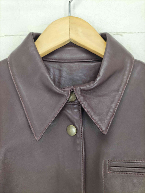 POLA lamb leather ラムレザーシャツジャケット レディース 13