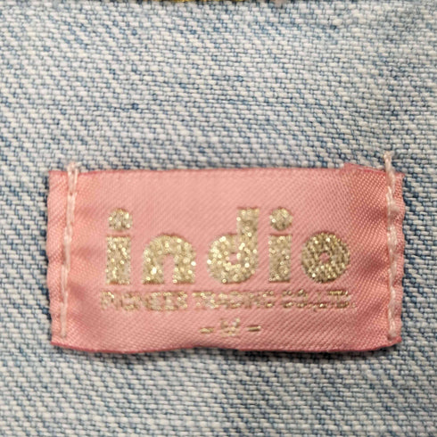 indio シンチバック クロップドデニムトラッカージャケット Y2K レディース M