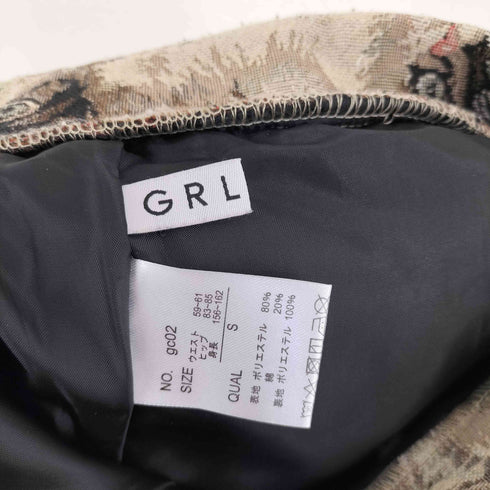 グレイル GRL ジャガードアニマル柄 台形スカート レディース JPN:S
