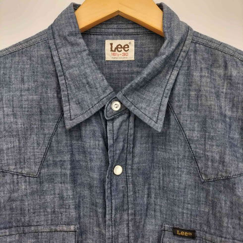 リー Lee 復刻 SANFORIZED サンフォライズド デニム シャンブレー ウエスタン L/S シャツ メンズ 16 1/2
