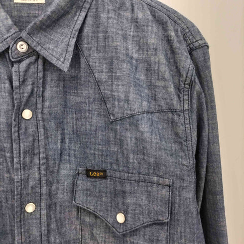 リー Lee 復刻 SANFORIZED サンフォライズド デニム シャンブレー ウエスタン L/S シャツ メンズ 16 1/2