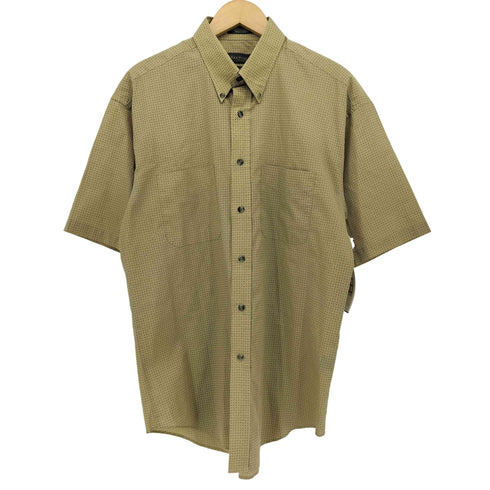 ヴァンヒューゼン VAN HEUSEN 90S 韓国製 総柄 ボタンダウン S/S シャツ メンズ import:M
