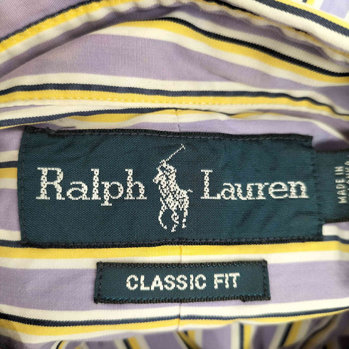 ラルフローレン RALPH LAUREN CLASSIC FIT スモールポニー刺繍 L/S BD ストライプ シャツ メンズ JPN:M