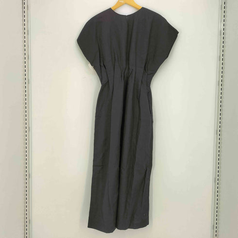 ザラ ZARA 25ss ZW WOMAN COLLECTION プリーツ入りミディワンピース ブラック Mサイズ レディース import:S