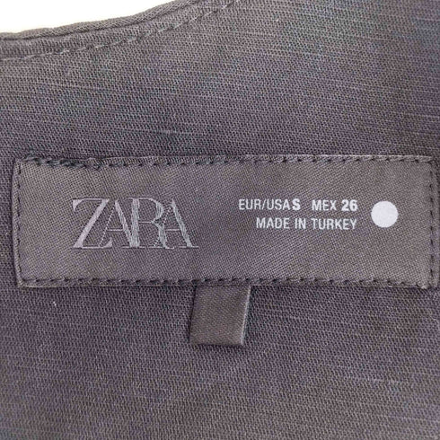 ザラ ZARA 25ss ZW WOMAN COLLECTION プリーツ入りミディワンピース ブラック Mサイズ レディース import:S